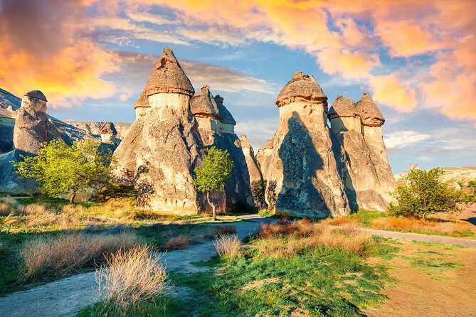 2 Days Cappadocia Tour from Istanbul and Hot Air Balloon Flight - Pasabaglari (Monks Valley): chimneys with caps and chapel details
