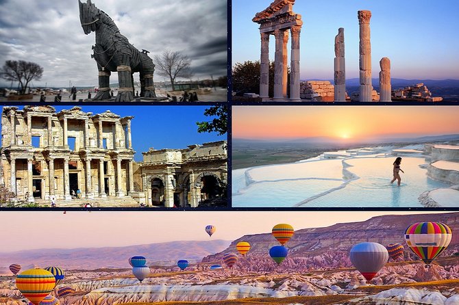 6 Days Turkey Tour Cappadocia, Ephesus, Pamukkale, Gallipoli, Troy Tour - Pamukkale and Hierapolis: White Terraces and Thermal Pools