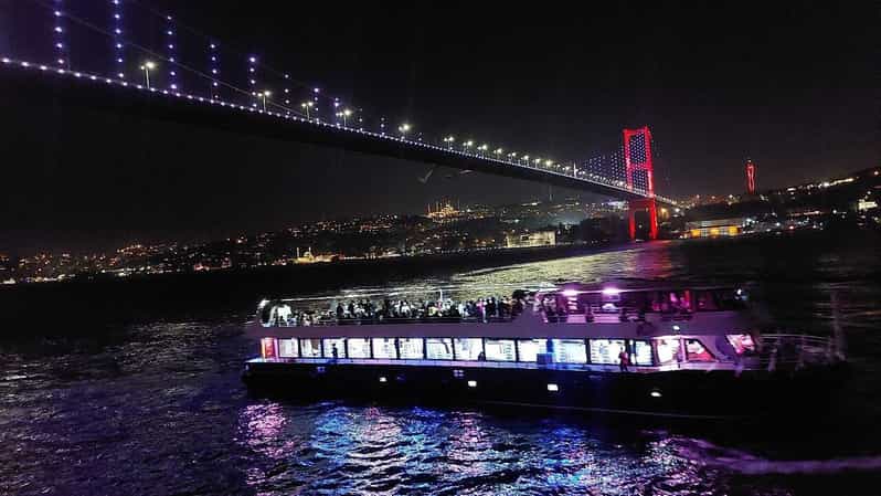 All Inclusive; Istanbul Bosphorus Dinner Cruise w/live shows - The cruise portion: illuminated palaces, mosques, and bridges