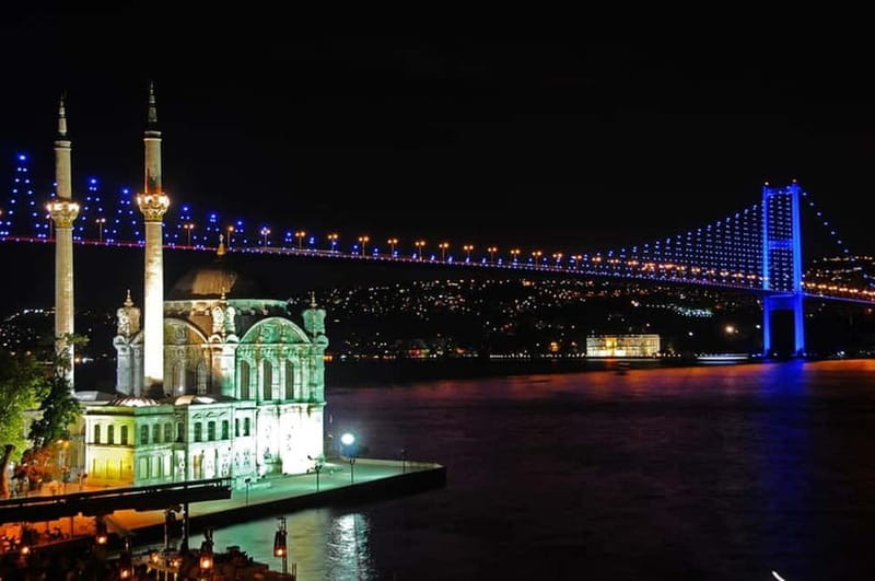 Bosphorus Dinner Cruise & Turkish Night with Live Shows - Istanbul skyline views you’ll actually recognize at night