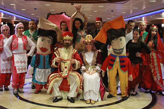 Dinner Cruise by Night on Bosphorus with a Traditional Show - The dinner setup: 3 courses, fish/chicken/meat, and coffee/tea