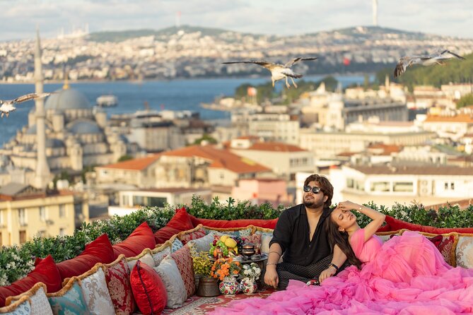 Flying Dress Photography on an Iconic Rooftop in Istanbul - Photo delivery: 400+ same-day photos plus 20 retouched later