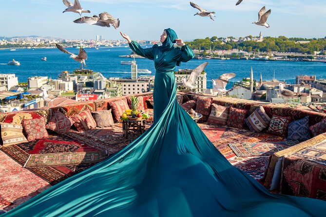 Flying Dress Rooftop Photoshoot in Istanbul (2Concepts, 1dress) - Quick highlights you’ll care about