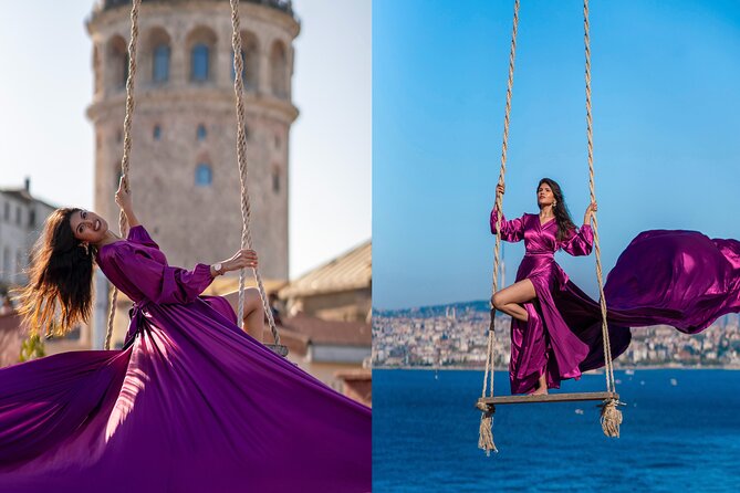 Flying Dress Rooftop Photoshoot in Istanbul (2Concepts, 1dress) - Photo Results, Editing Timeline, and Social Videos