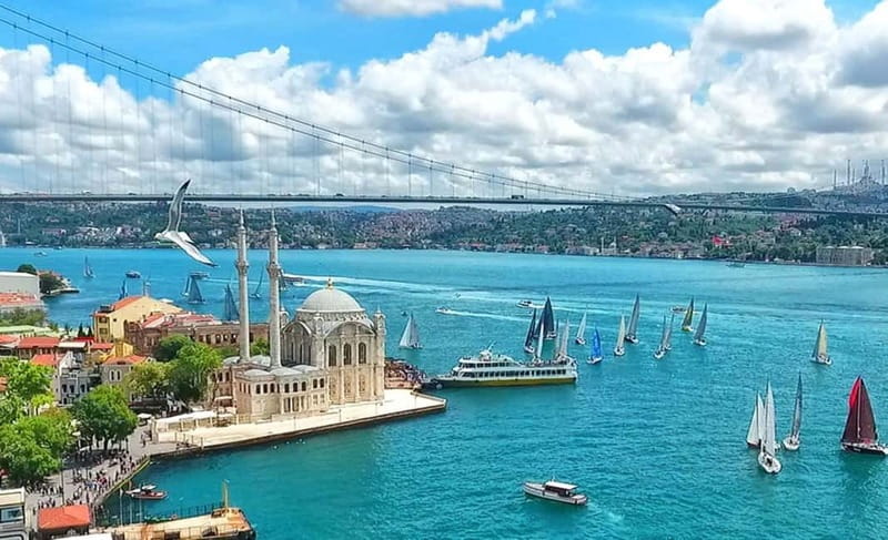 Highlights of Asia & Europe, Coach & Cruise tour Small Group - Crossing the Bosphorus by land: the fast start to a big day