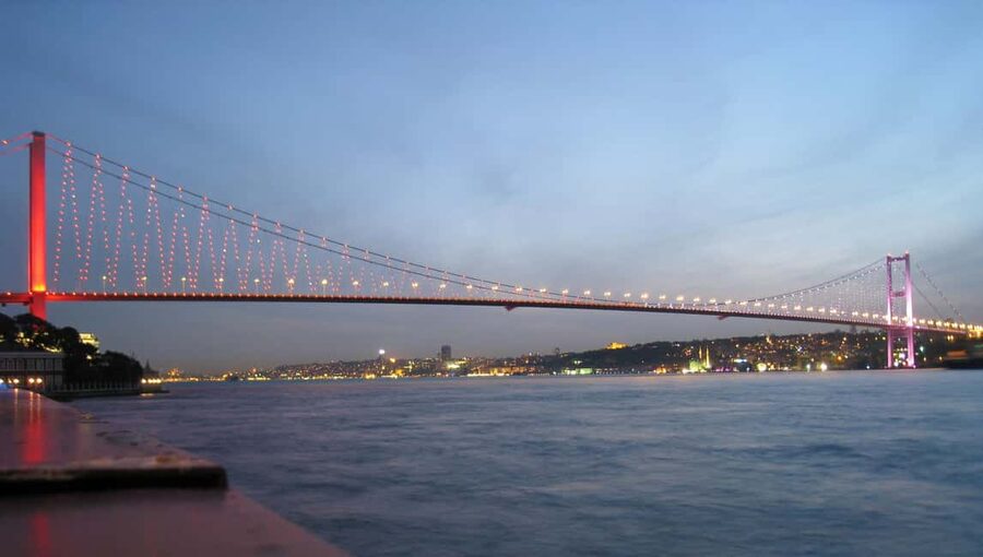 Istanbul: Bosphorus Cruise By Night - Galata Tower: The First Big Silhouette in the Dark
