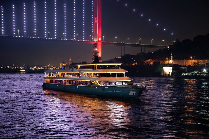 Istanbul Bosphorus Dinner Cruise Turkish Night Show All inclusive - A 3.5-hour Istanbul night with pickup and a real Bosphorus route