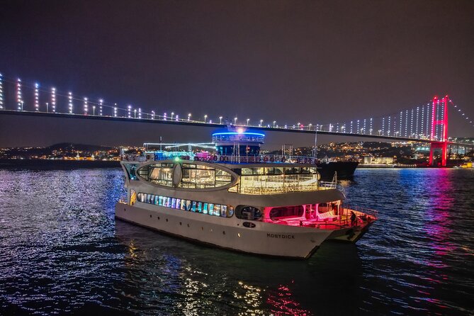 Istanbul Bosphorus Dinner Cruise Turkish Night with Private Table - Bosphorus highlights: Dolmabahçe and Ortaköy after dark