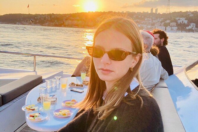 Istanbul Bosphorus Sunset Cruise on Luxury Yacht - Bosphorus Bridge views: the engineering landmark you can spot fast