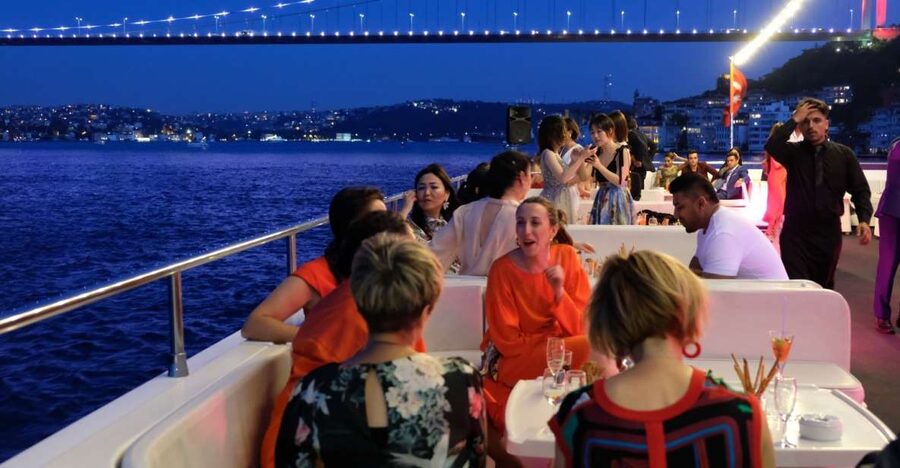 Istanbul: Bosphorus Sunset Cruise with Dinner - First Views: Galataport, Karaköy, Galata Bridge, and Galata Tower