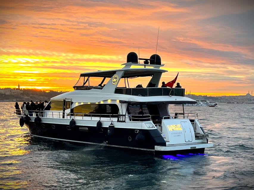 Istanbul: Bosphorus Sunset Yacht Cruise with Live Guide - Your sunset route: landmarks you’ll recognize as they slide past
