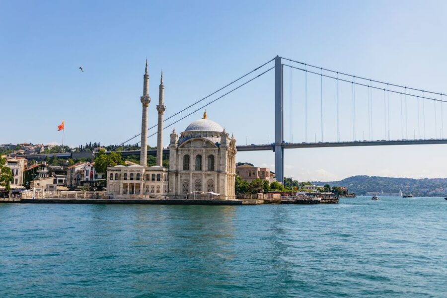 Istanbul: Bosphorus Yacht Cruise with Stopover on Asian Side - Under the bridges: the Bosphorus power moment