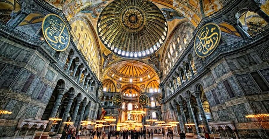 Istanbul City Sightseeing Tour & Turkish Dinner & Show - Old City Coach Tour: Hagia Sophia Garden Info and the Blue Mosque