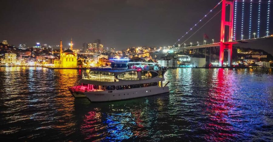 Istanbul: New Year's Eve Bosphorus Cruise Dinner & Party2027 - Live Entertainment: Belly Dancer + Folk Moves + DJ Music