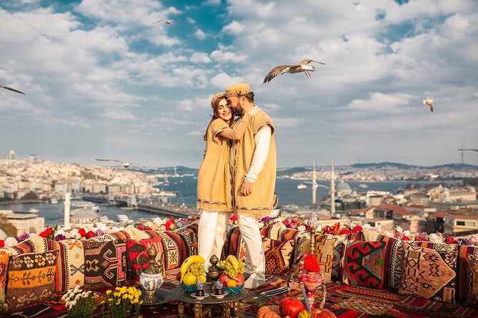 Istanbul Rooftop Photoshoot with Flying Dress - Where Princess Vibes Meet Real Istanbul Views