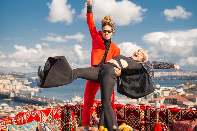 Istanbul Rooftop Photoshoot with Flying Dress - “Running to the Bosphorus” Videos: Fun in Motion, Not Just Posing