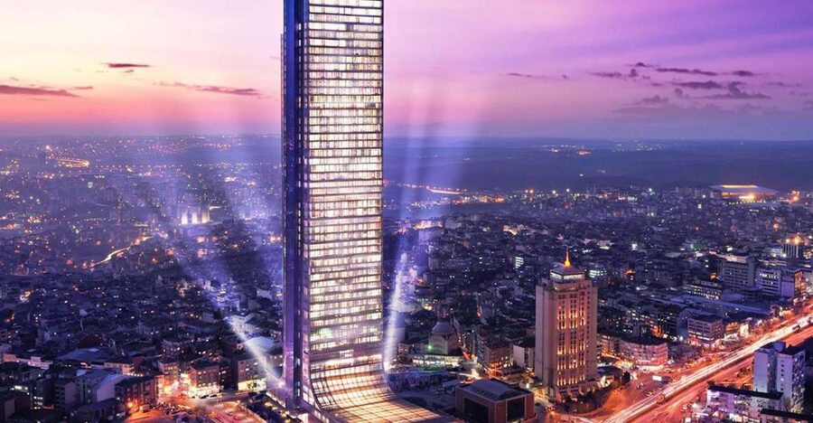 Istanbul: Sapphire Observation Deck Entrance - SkyRide 4D Simulation: A simulated helicopter over the sights