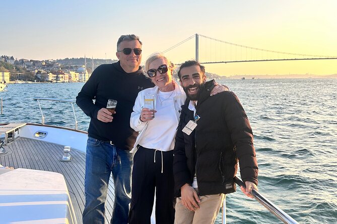 Istanbul Sunset Yacht Cruise on the Bosphorus with Transfers - Guides and audio: what to expect when the boat is moving