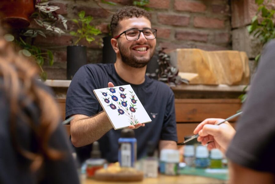 Istanbul: Turkish Tile Painting & Ceramic Workshop w/ Snacks - The snacks and tea aren’t filler, they’re part of the experience