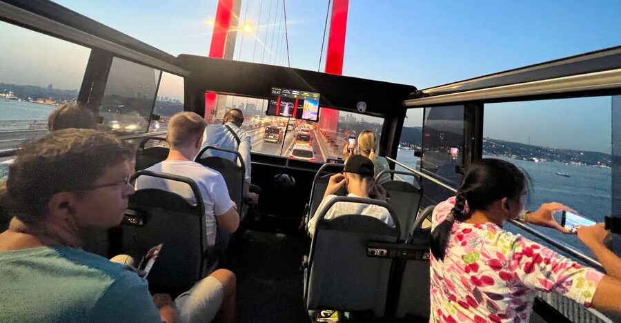 Istanbul: Two Continents Evening Bus Tour with Commentary - Sultanahmet and Eminönü: Historic Landmarks Without the Museum Time