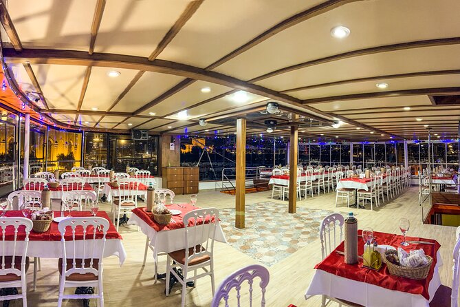 New Year's Party on the Bosphorus Dinner Cruise - The route and stops: Dolmabahçe, Ortaköy, Rumeli Fortress, Beylerbeyi, and Kız Kulesi