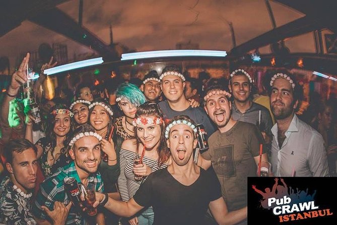 Pub Crawl Istanbul / Rooftop Clubs & Party Bus - Timing: Start at 9 PM, Finish Around 3 AM