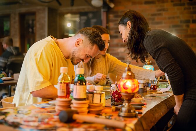 Traditional Stained Glass Painting Workshop - Meet your teachers and settle into the art café atmosphere