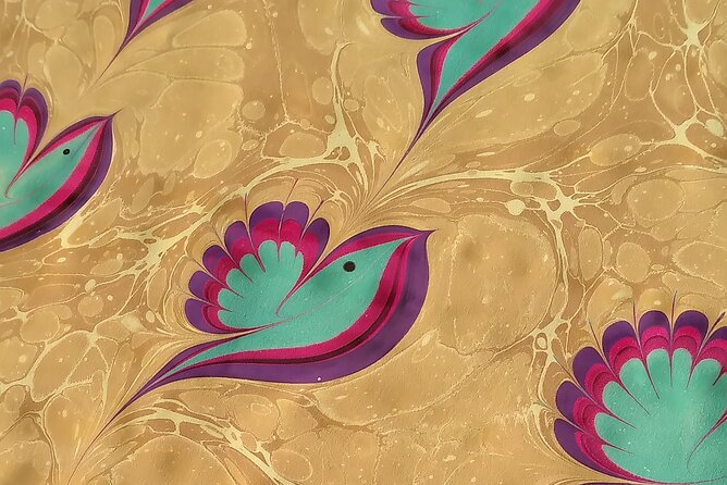 Turkish Marbling Paper Art Workshop - The private workshop feel with Betül and Ali, in English