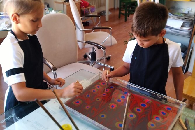 Turkish Marbling Paper Art Workshop - The best souvenir: multiple marbled sheets you can display
